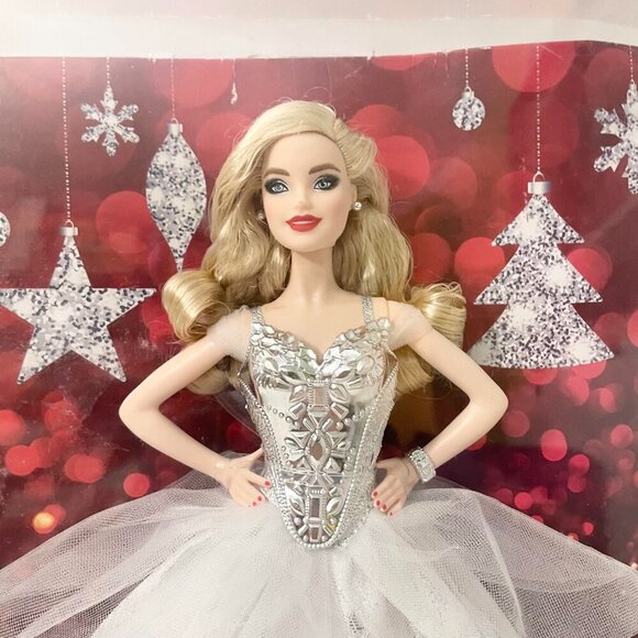Mattel Barbie Signature 2021 Holiday Collector Doll Blonde Hair Damaged Box - Picture 2 of 16